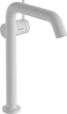 Mitigeur de lavabo Hangrohe Tecturis S Fine 240 CoolStart, avec bonde Push-Open en blanc mat