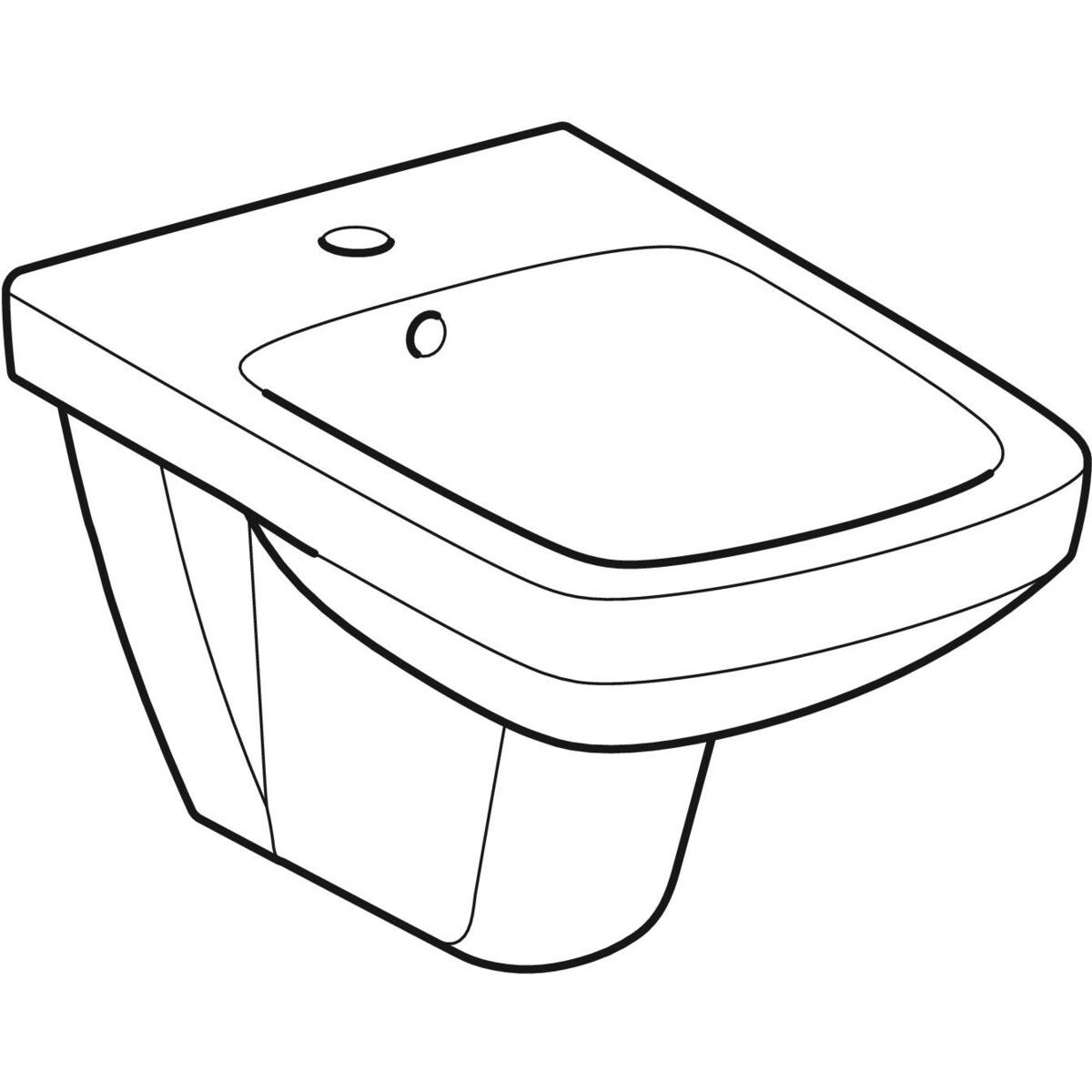 Bidet suspendu Geberit Selnova square — vue 4