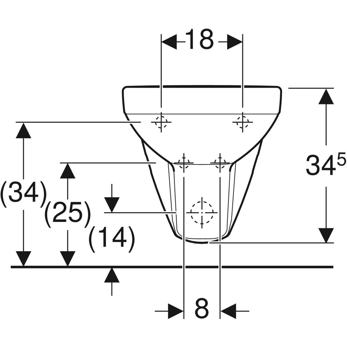Bidet suspendu Geberit Selnova square - vue 7