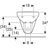 Bidet suspendu Geberit Selnova square