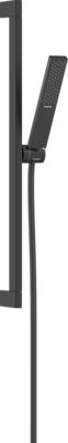 Barre de douche Hansgrohe avec douchette à main Pulsify E 100 EcoSmart et flexible Isiflex en noir mat