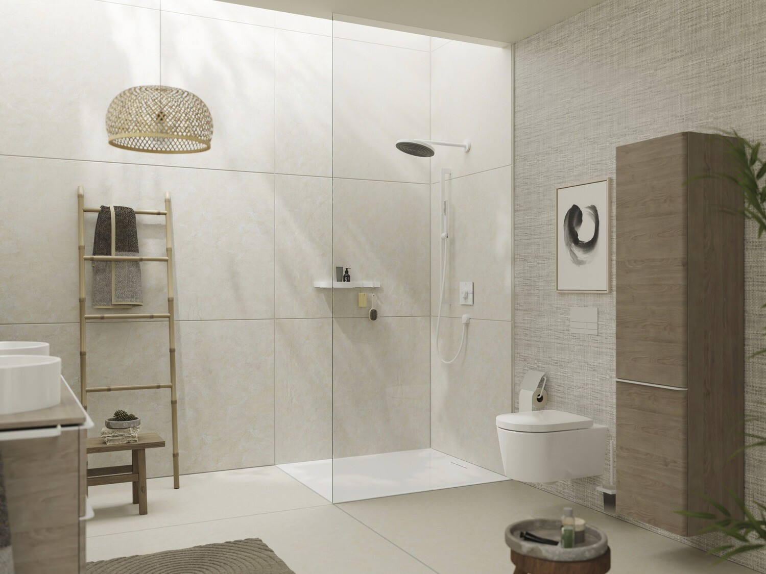 Douche de tête Hansgrohe Pulsify S 260 1 jet EcoSmart en blanc mat