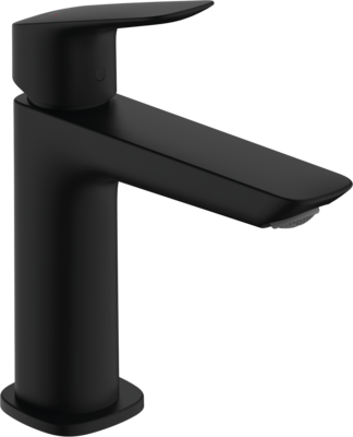 Mitigeur de lavabo Hansgrohe Logis Fine 110 avec bonde push-open en noir mat