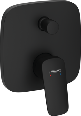 Set de finition pour mitigeur de bain / douche encastré Hansgrohe Logis en noir mat