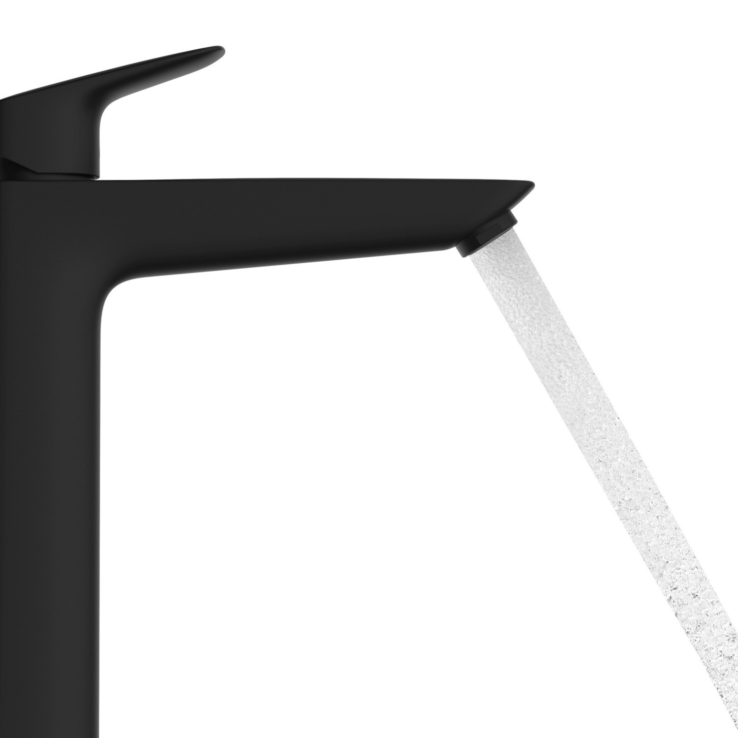 Mitigeur de lavabo Hansgrohe Logis 190 avec tirette et vidage en noir mat — vue 2
