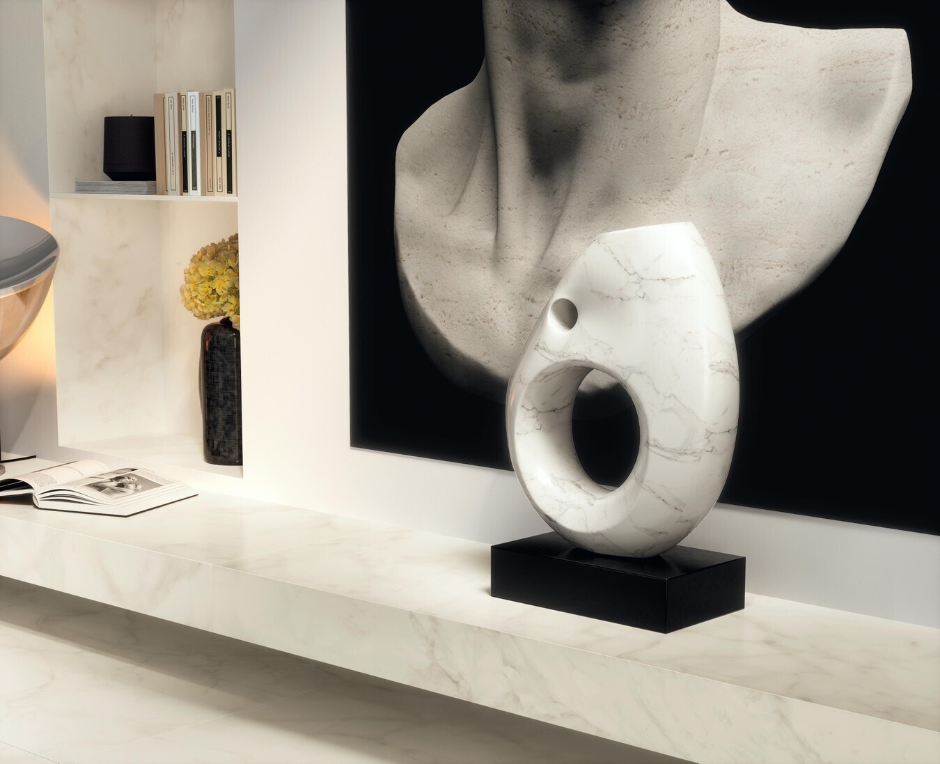 Grès cérame Marvel Shine Calacatta Delicato poli 120 x 278 cm - Atlas Concorde — vue 4