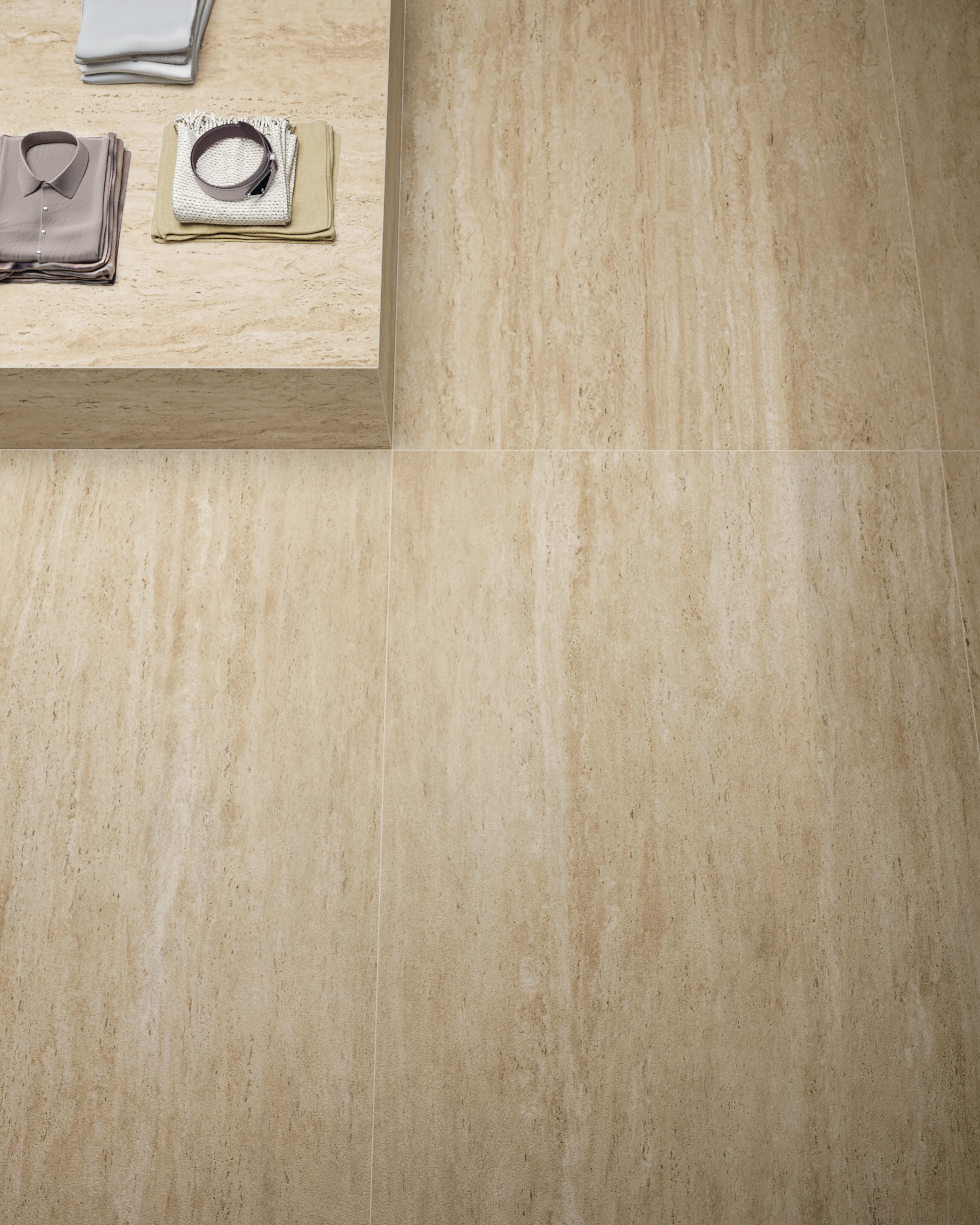 Grès cérame Marvel Travertine Sand Vein mat 120 x 278 cm - Atlas Concorde - vue 8