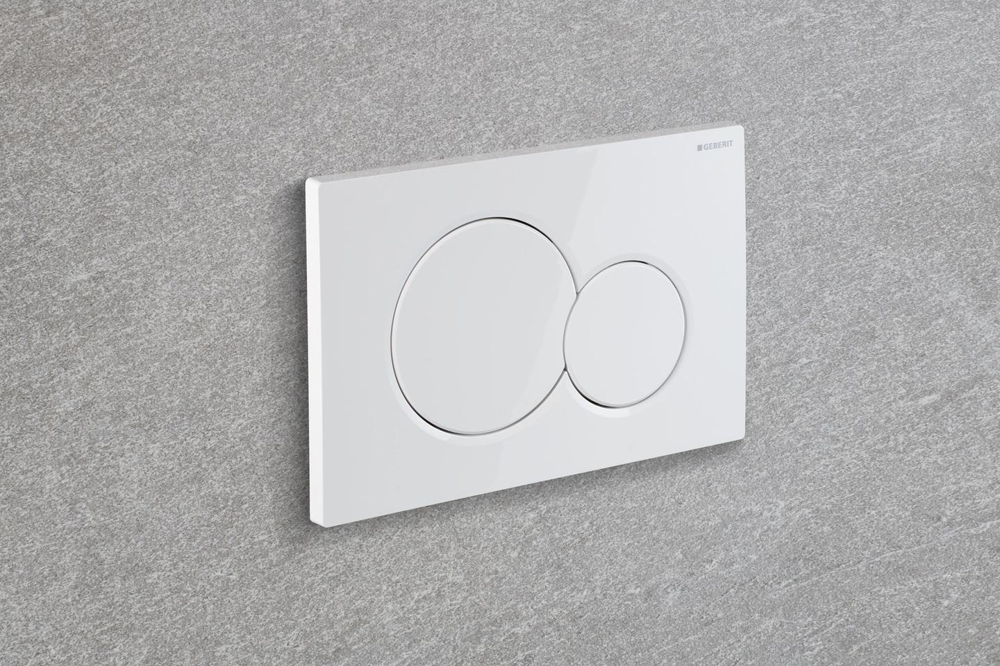 Plaque de déclenchement Geberit Sigma01 round / Blanc alpin - vue 2