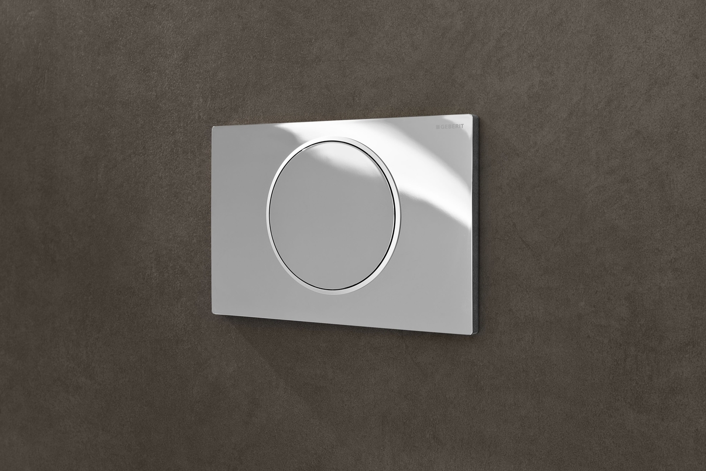 Plaque de déclenchement Geberit Sigma10 / Chromé brillant - anneau design chromé mat