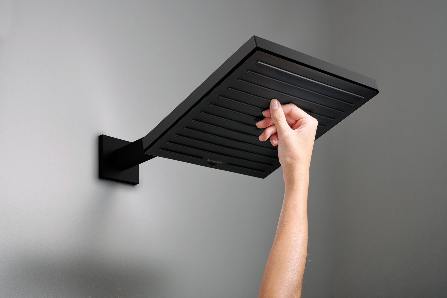 Douche de tête Hansgrohe Pulsify E 260 1 jet EcoSmart en noir mat
