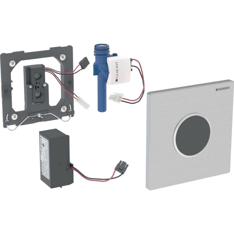 Plaque de déclenchement d’urinoir Geberit à déclenchement électronique, alimentation par pile, plaque de fermeture type 10