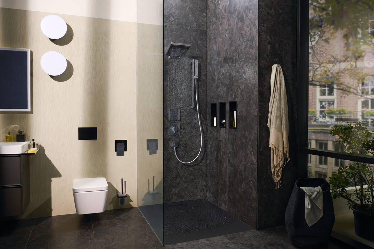Douche de tête Hansgrohe Pulsify E 260 2 jets avec raccord mural — vue 3