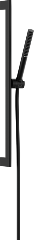 Barre de douche Hansgrohe avec douchette à main Puslsify S 100 EcoSmart et flexible Isiflex en noir mat