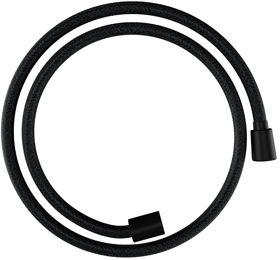 Flexible de WC Hansgrohe textile Designflex 1,25 m, en noir mat
