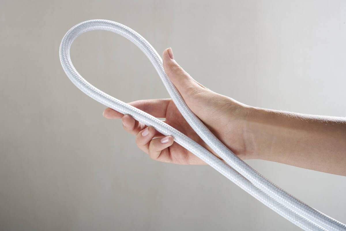 Flexible de WC Hansgrohe textile Designflex 1,25 m, en blanc mat - vue 3