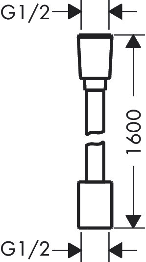 Flexible de douche Hansgrohe textile Designflex 1,60 m