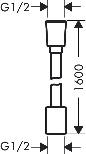 Flexible de douche Hansgrohe textile Designflex 1,60 m, en noir chromé brossé - vue 2