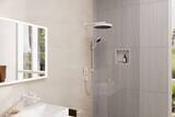 Barre de douche Hansgrohe avec douchette à main Rainfinity Select S Puro 130 3 jets et flexible Designflex, en blanc mat