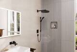 Barre de douche Hansgrohe avec douchette à main Rainfinity Select S Puro 130 3 jets et flexible Designflex, en noir mat