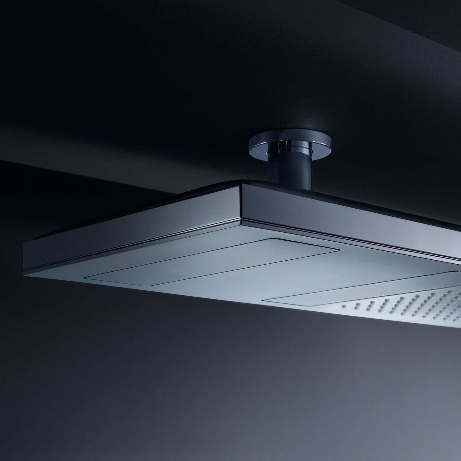 Douche de tête Axor ShowerSolutions 1200 avec éclairage, 4 jets avec raccord au plafond