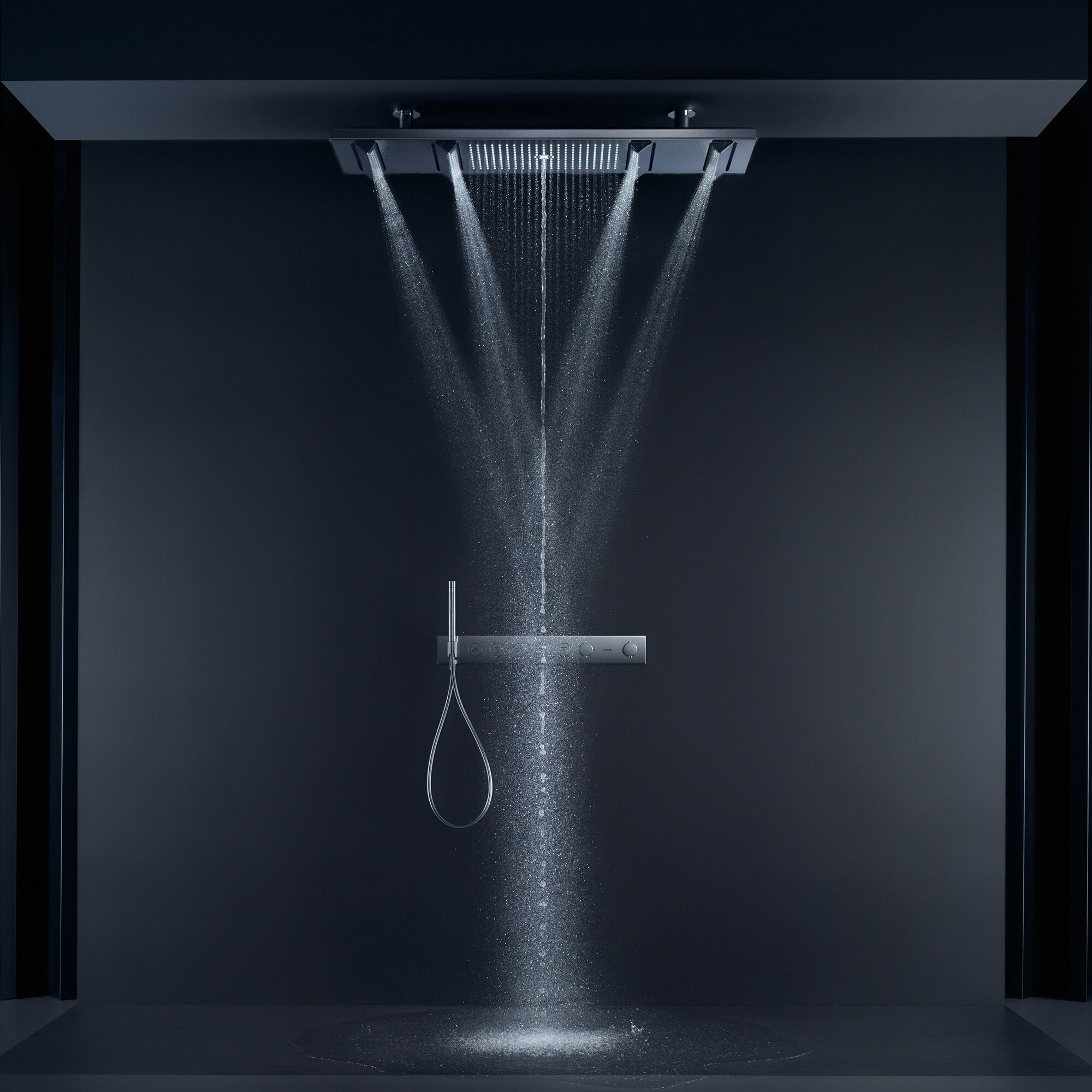 Douche de tête Axor ShowerSolutions 1200 avec éclairage, 4 jets avec raccord au plafond - vue 6