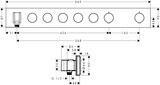AXOR ShowerSolutions Module thermostatique Select encastré 670 / 900 avec 5 fonctions