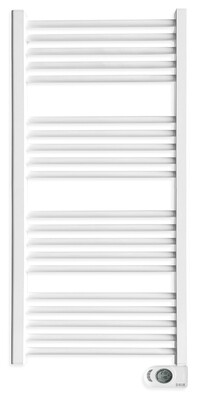 Radiateur sèche-serviettes électrique HJM NOOR (750 W) 110 x 50,5 cm en blanc avec technologie sans fluide