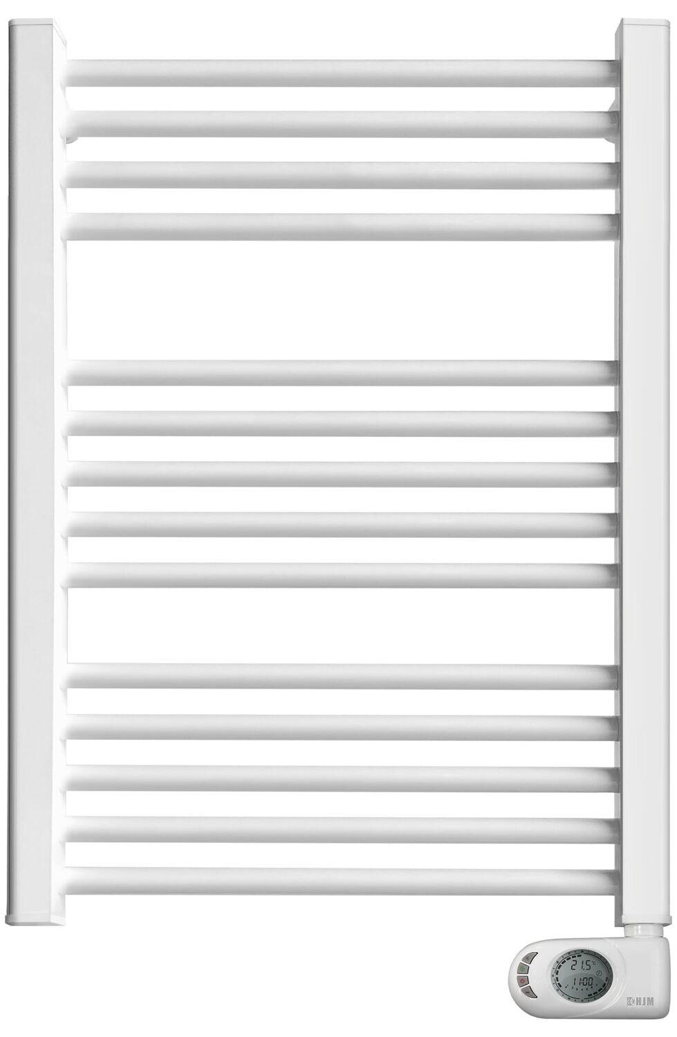 Radiateur sèche-serviettes électrique HJM NOOR (500 W) 78 x 50,5 cm en blanc avec technologie sans fluide