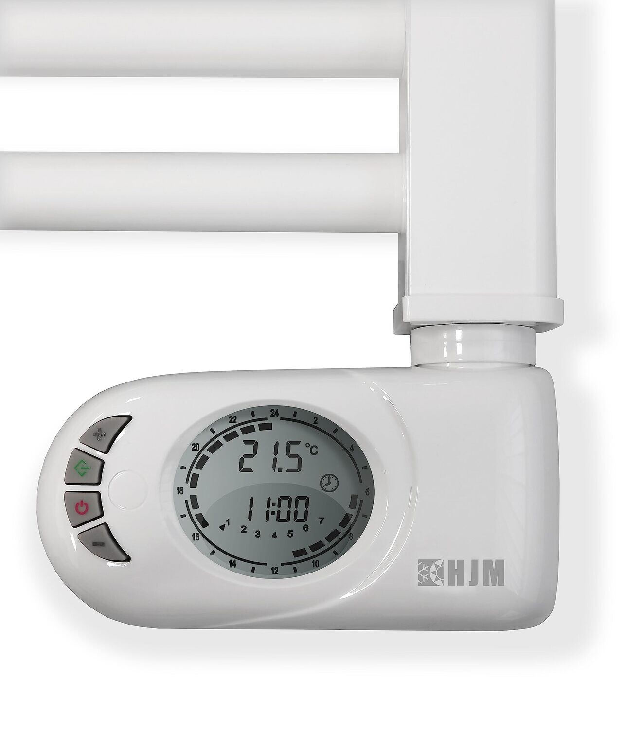 Radiateur sèche-serviettes électrique HJM NOOR (750 W) 110 x 50,5 cm en blanc avec technologie sans fluide — vue 2