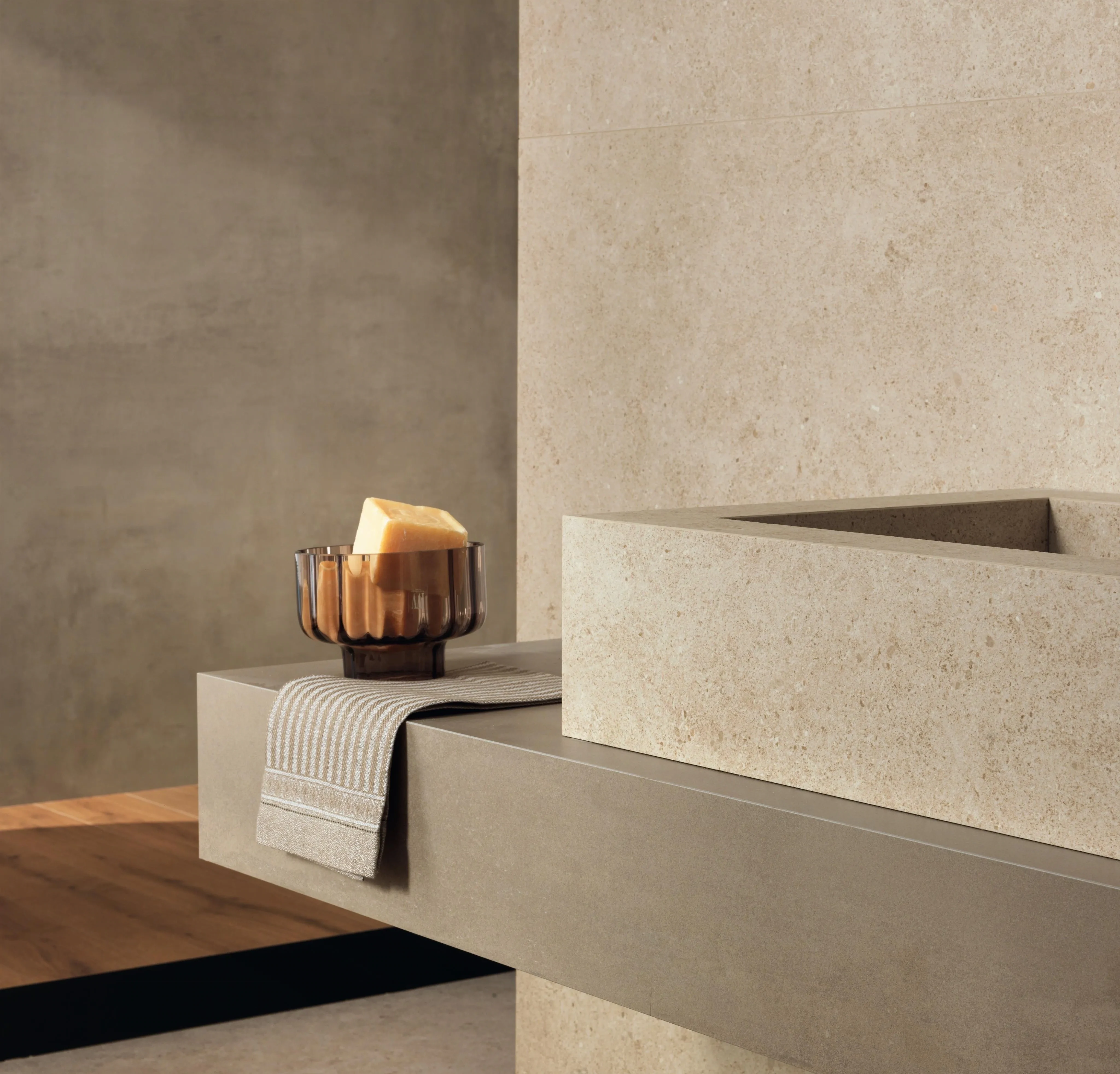 Grès cérame Boost Stone Ivory mat 120 x 278 cm - Atlas Concorde - vue 3