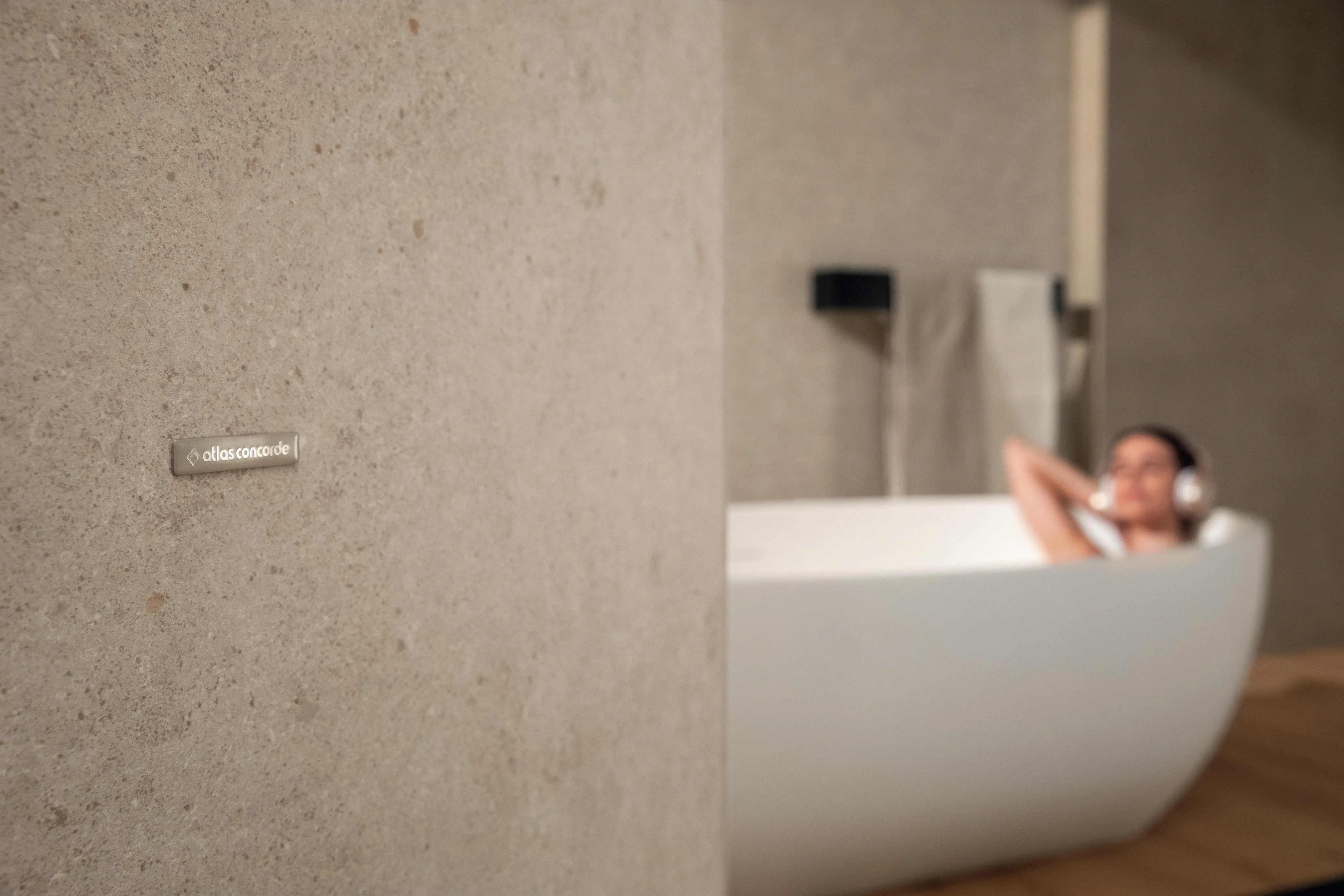 Grès cérame Boost Stone Ivory mat 120 x 278 cm - Atlas Concorde - vue 10