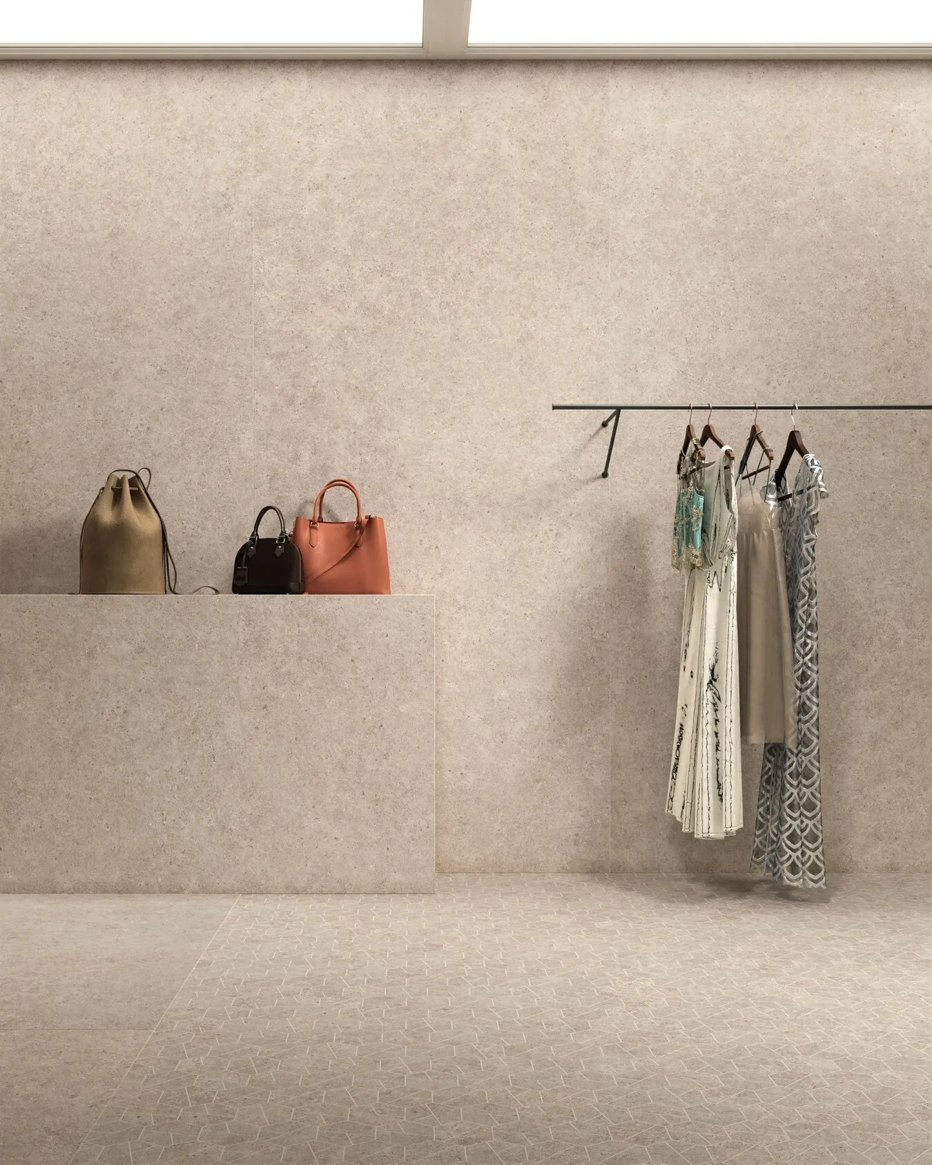 Grès cérame Boost Stone Ivory mat 120 x 278 cm - Atlas Concorde - vue 13