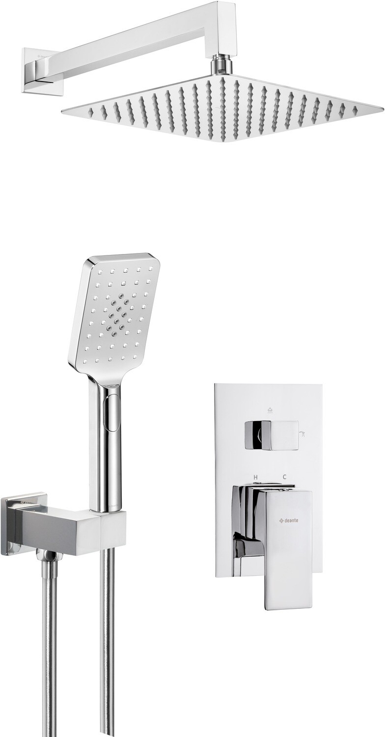 Ensemble de douche encastré Deante Anemon Bis 250 en chromé