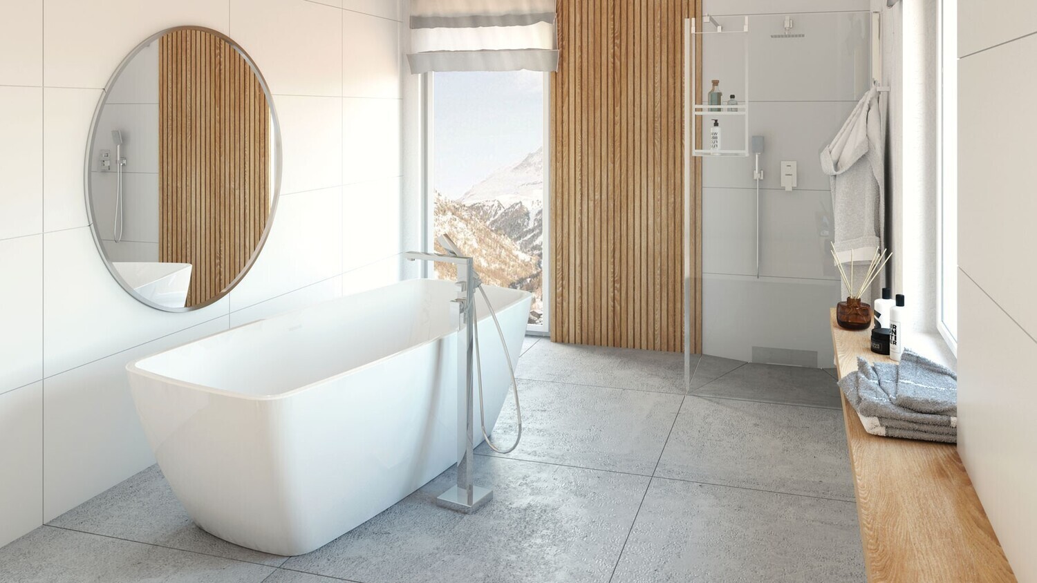 Deante Anemon Bis 250 Built-in Shower Set in Chrome