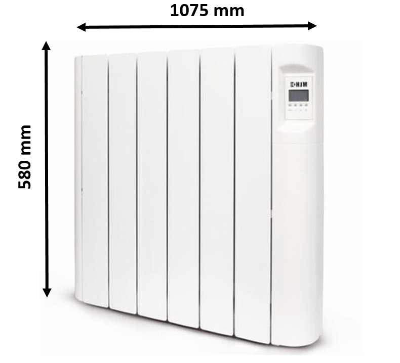 Radiateur électrique HJM avec thermostat 2000 W à 12 éléments