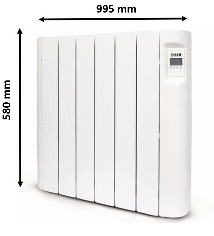 Radiateur électrique HJM avec thermostat 1800 W à 11 éléments