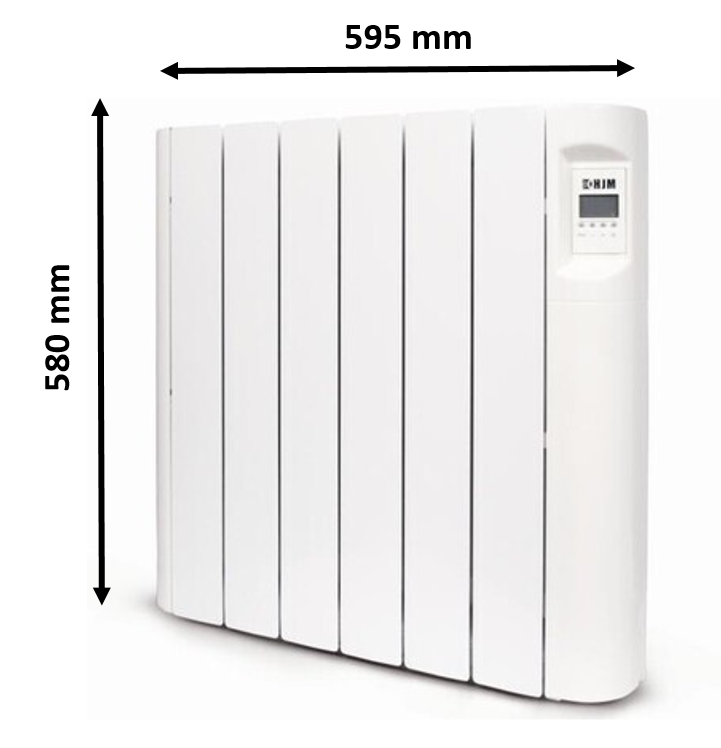 Radiateur électrique HJM avec thermostat 1000 W à 6 éléments