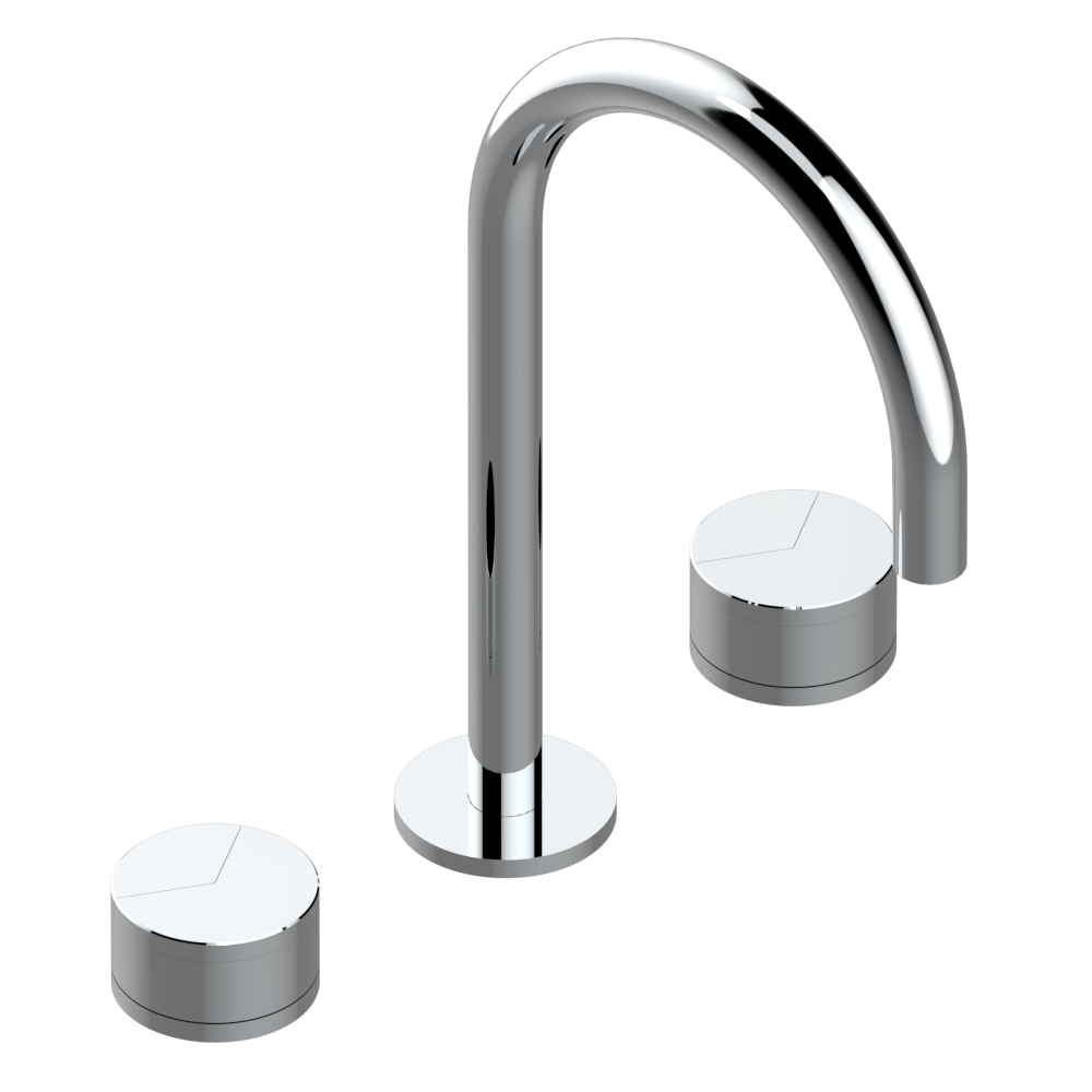 Mélangeur de lavabo 3 trous THG avec vidage - Collection &quot;Yoko Delta&quot;