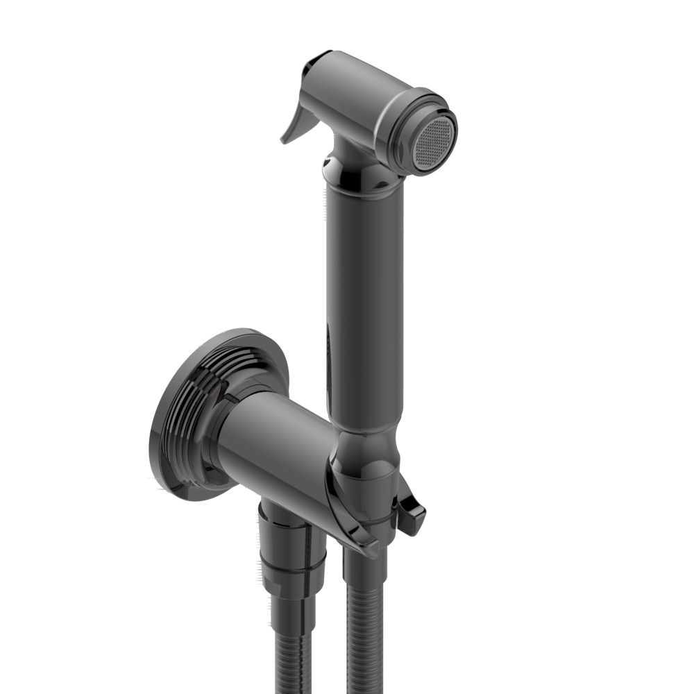 Ensemble hygiénique WC THG avec butée - Collection "Grand Central Onyx noir" — vue 5