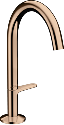 Mitigeur de lavabo AXOR One Select 170 avec bonde push-open en or rouge poli