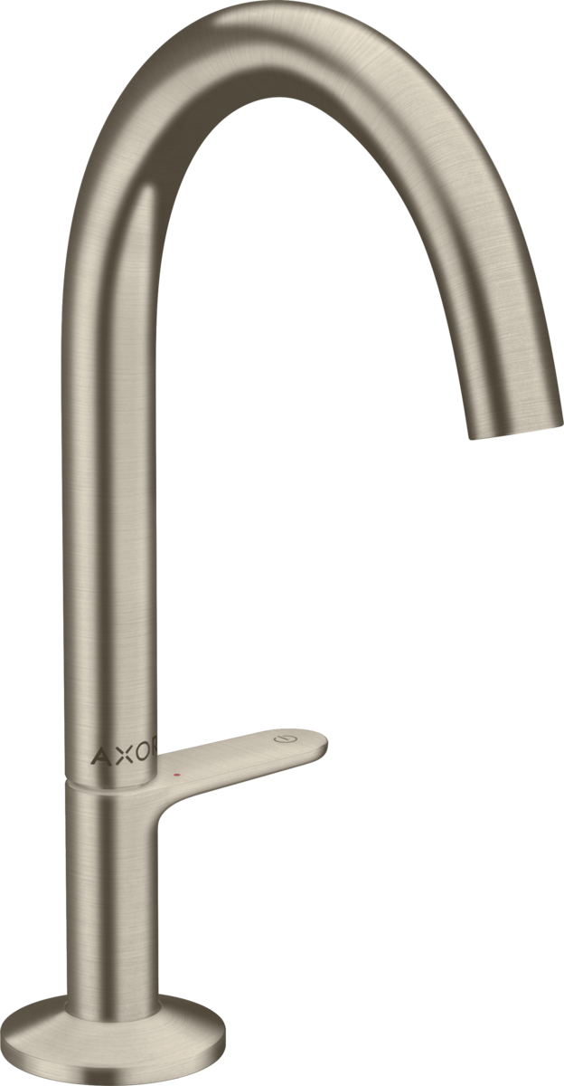 Mitigeur de lavabo AXOR One Select 170 avec bonde push-open en nickel brossé