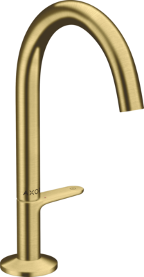 Mitigeur de lavabo AXOR One Select 170 avec bonde push-open en laiton brossé