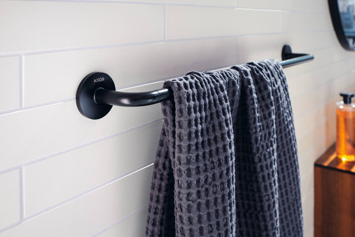 Porte-serviettes Axor Universel Circulaire en noir mat — vue 4