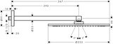 AXOR ShowerSolutions Douche de tête 350 Air 1jet avec bras de douche 390 mm