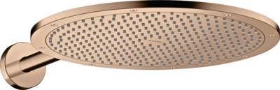 Douche de tête AXOR ShowerSolutions 350 1 jet avec bras de douche 390 mm en or rouge poli