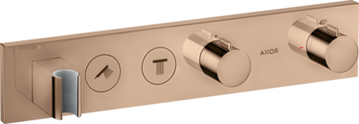 Module thermostatique encastré AXOR ShowerSolutions 2 fonctions en Or rouge poli