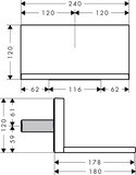 AXOR ShowerSolutions Bec déverseur / Lame d'eau pour installation encastrée