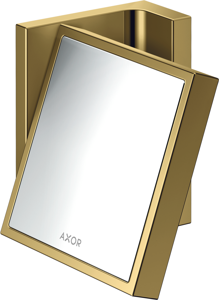 Miroir de rasage AXOR Universel Rectangulaire en doré poli