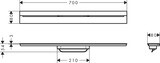 AXOR Drain Set de finition 700 pour caniveau de douche pour montage le long du mur