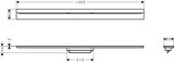 AXOR Drain Set de finition 1000 pour caniveau de douche pour montage le long du mur